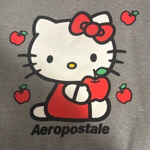 Aeropostale Hello Kitty Red and Gray Tee